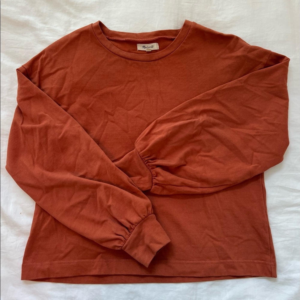 MADEWELL Bright rust long sleeve tee